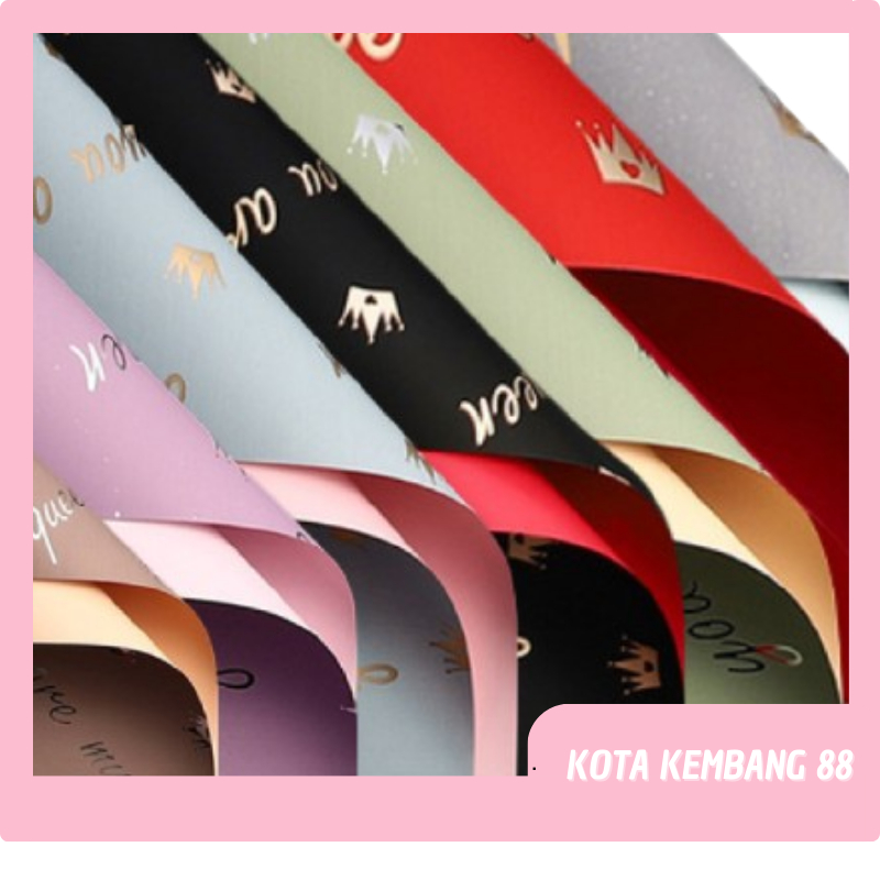 

20 LEMBAR Kertas Buket Bunga Dua Warna Flower Wrapping Paper Bicolor Premium Cotton Cellophane KB103