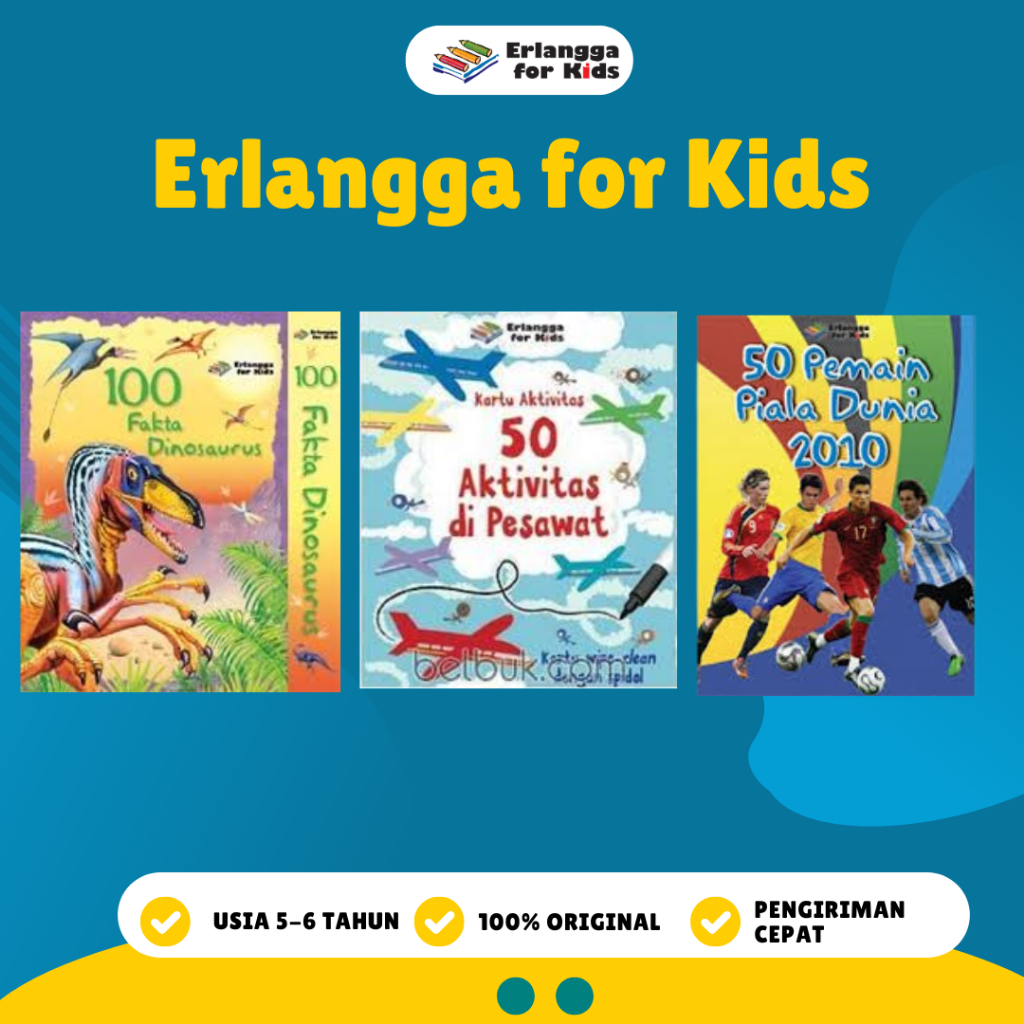 [Erlangga] Sale Buku Anak: Seri Kartu - Erlangga For Kids