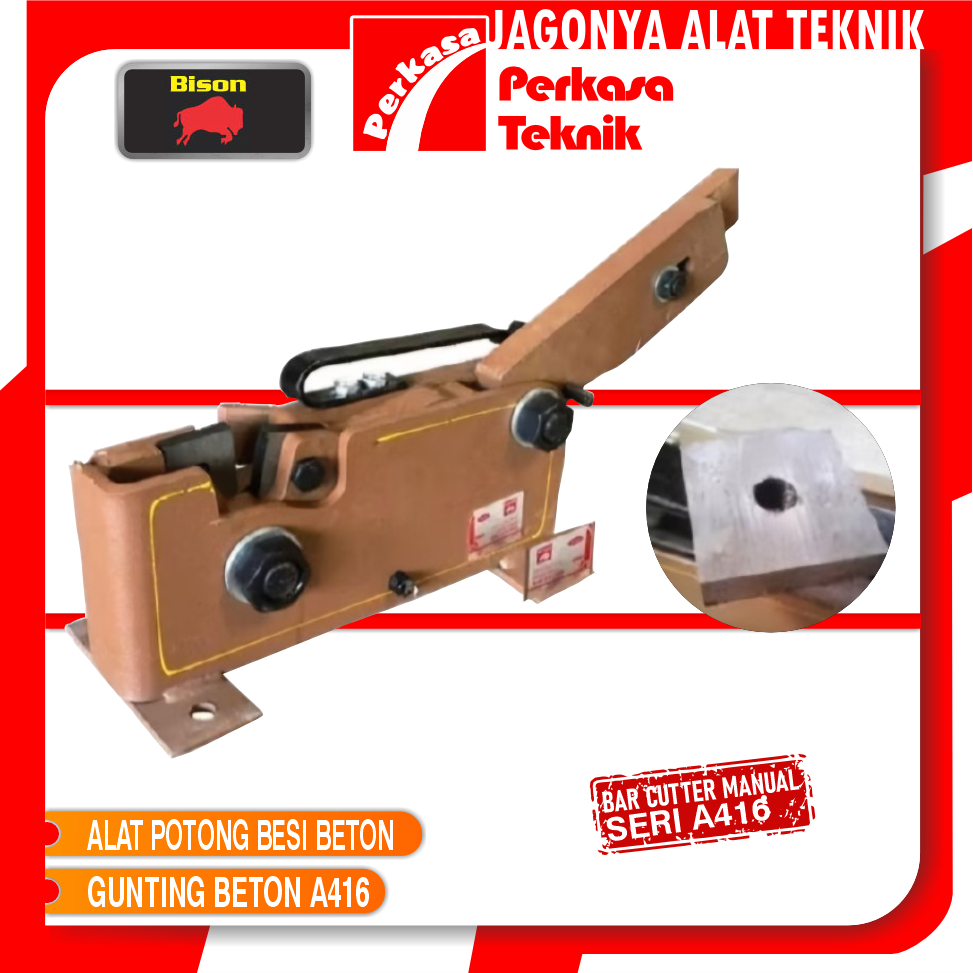 Bison A416 Alat Potong Gunting Besi Beton Kacep 24 mm Manual Bar Cutter