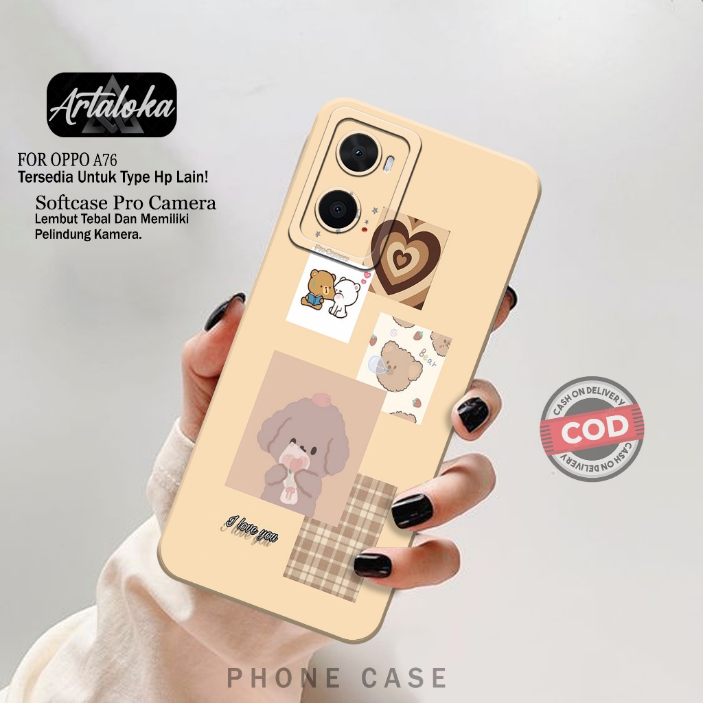 Case Hp Oppo A76 - Fashion Case Kartun - Softcase Oppo A76 - Casing Oppo A76 - Kesing Oppo A76 - Sil