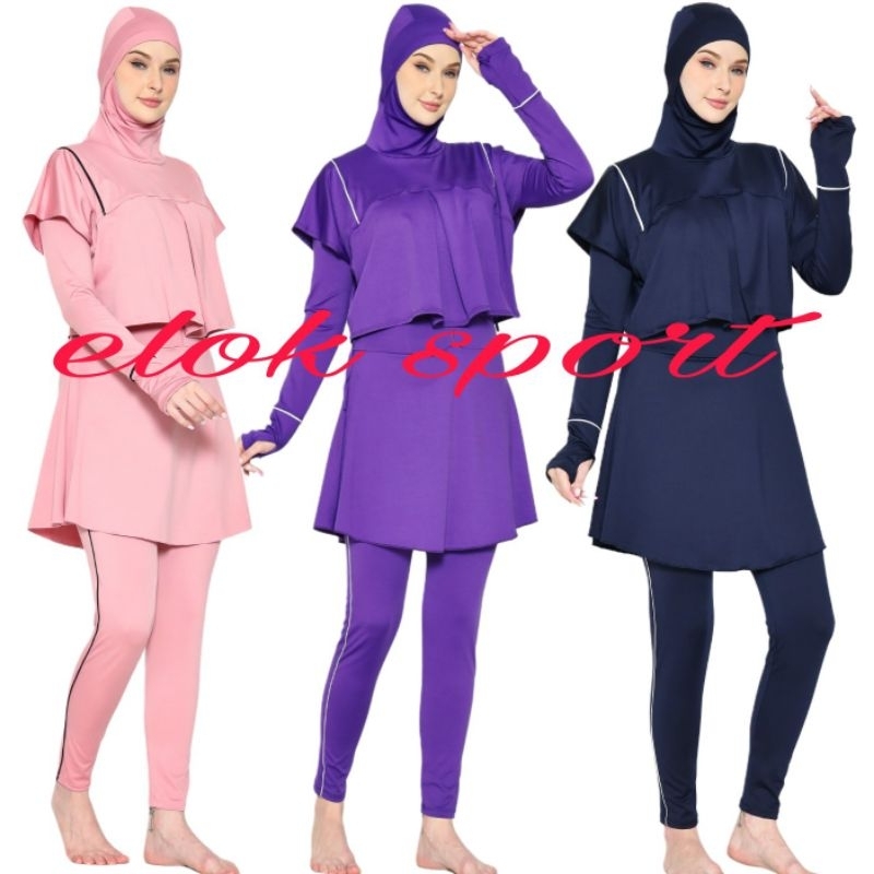 BAJU RENANG MUSLIM DEWASA BAJU RENANG MUSLIMAH BAJU RENANG MUSLIM JUMBO SYAR'I BAJU RENANG MUSLIM