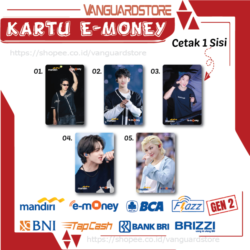 KARTU E MONEY E TOLL KUMPULAN KPOP MEMBER SEVENTEEN EMONEY MANDIRI FLAZZ BCA BNI TAPCASH BRIZZI BRI