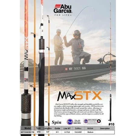 JORAN ABU GARCIA MAX STX SPINNING 602 180 8 -17