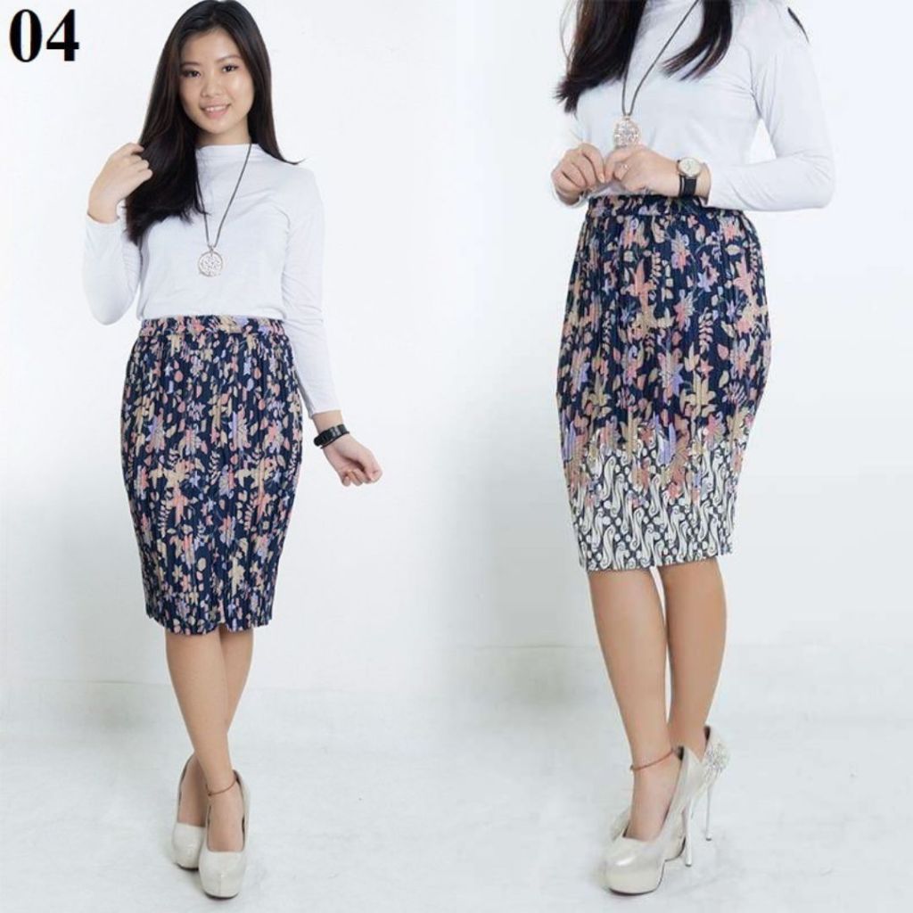 Rok Batik Pendek Model Plisket / Rok Modern / Rok cantik