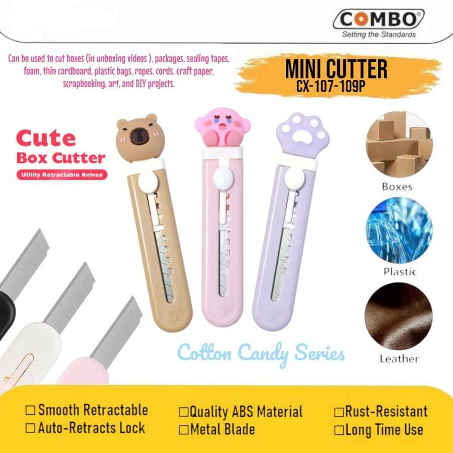 

Mini Cutter CX-107FC / Kater Kecil Lucu CX-108FC / Cutter Mini Portable CX-109FC / Cutter Unboxing / Cute Cutter / Kater Imut-3 PCS