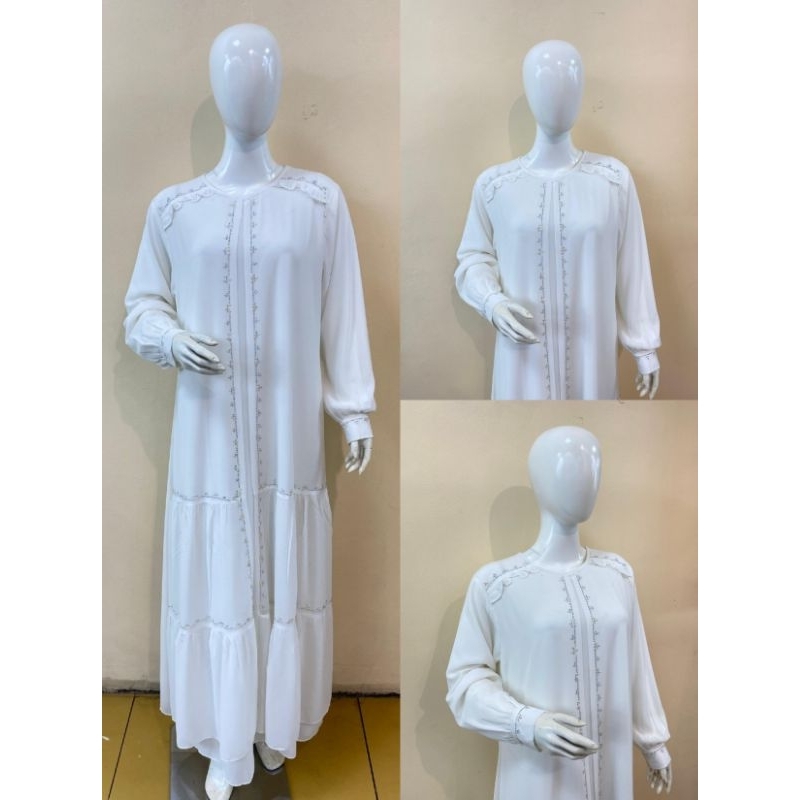 Gamis // Jumbo // Baju Haji Umroh Ceruty Premium Payet Exclusive Mewah Murah Zoya by Firda
