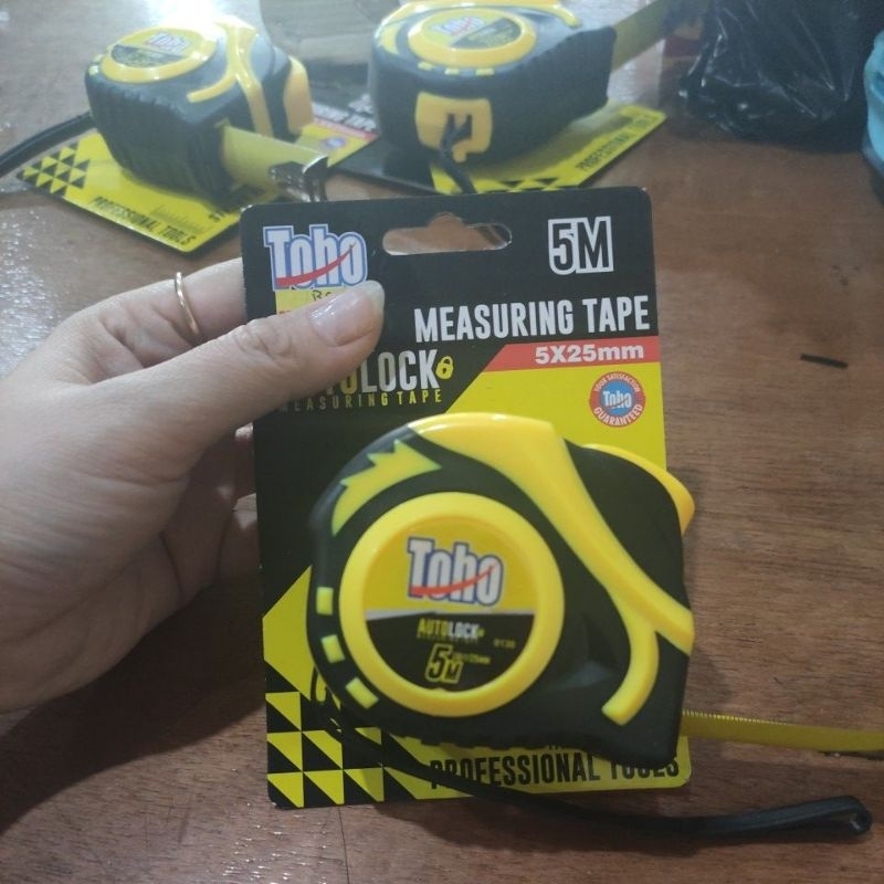 meteran tukang 5meter TOHO /meteran 5m TOHO autolock ( kunci otomatis ) meteran toho