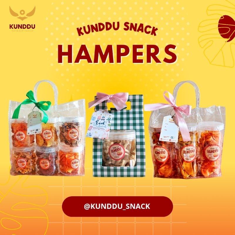 

Kunddu Snack Paket Hampers / Hampers Keripik / Aneka keripik singkong pisang kentang tempe dll