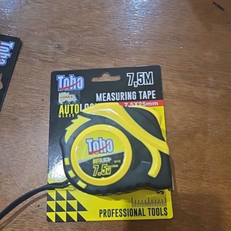 meteran tukang 7,5meter TOHO /meteran 7,5m TOHO autolock ( kunci otomatis )meteran toho 7'5m