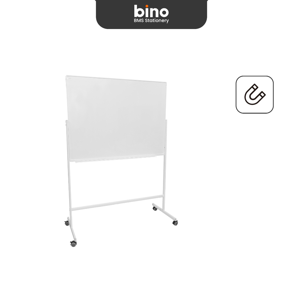 

[BMS Tangerang] Bantex Whiteboard / Papan Tulis Putih Magnetik Tinggi 90 cm Dengan Roda