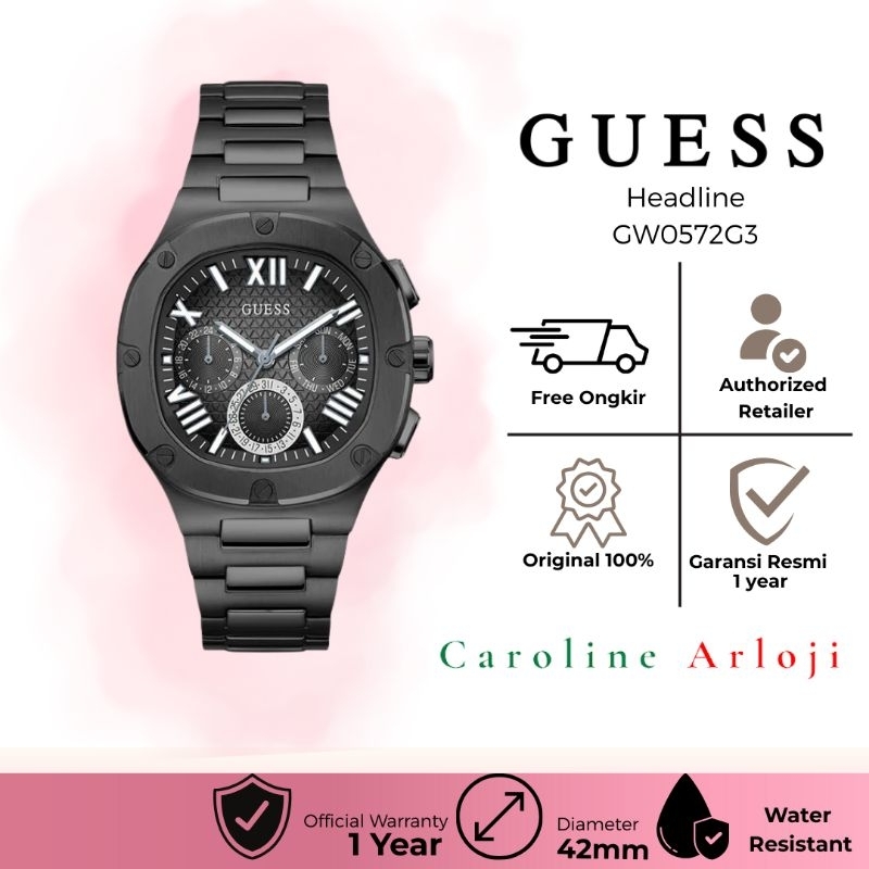 Jam tangan pria Guess headline GW0572G3 garansi resmi GAP