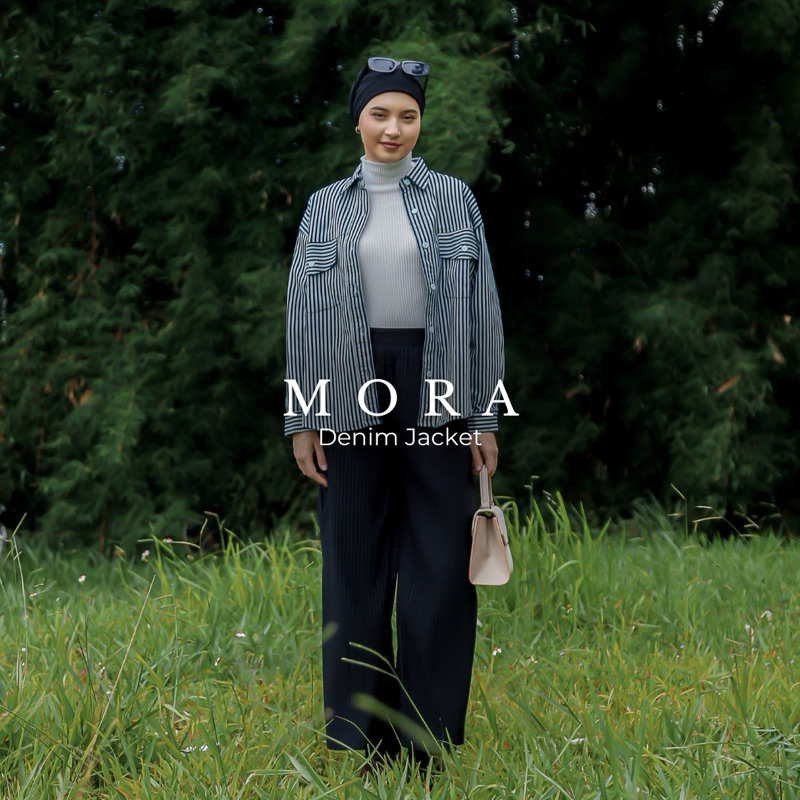Mora  Denim Jacket - Nammana - Jacket Denim Wanita - Atasan Wanita Oversize