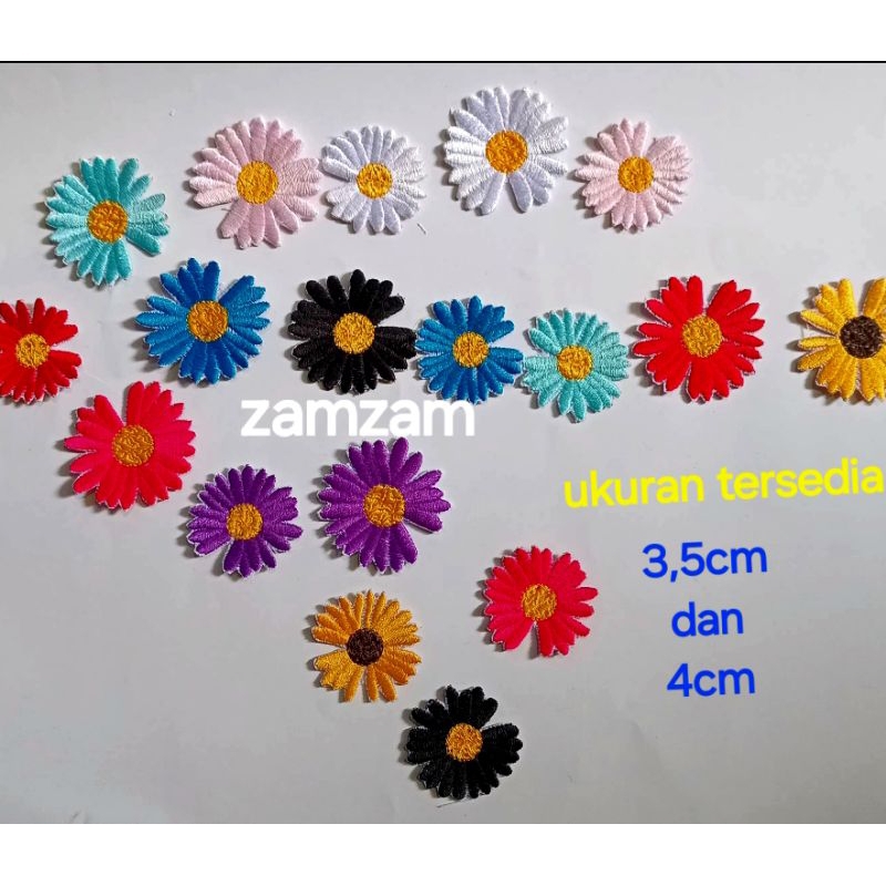 Iron PATCH BORDIR BUNGA daisy flower