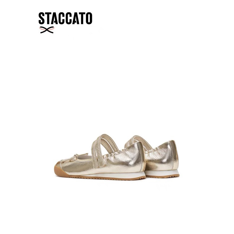 NEW TerMurah ORIGINAL Staccato Official EPN15-GLD Flats Shoes - Gold