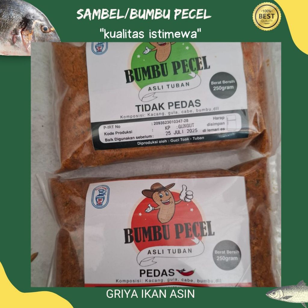 

Sambel pecel/bumbu pecel Gucci Toak Khas Tuban/bumbu pecel murah/sambel pecel enak