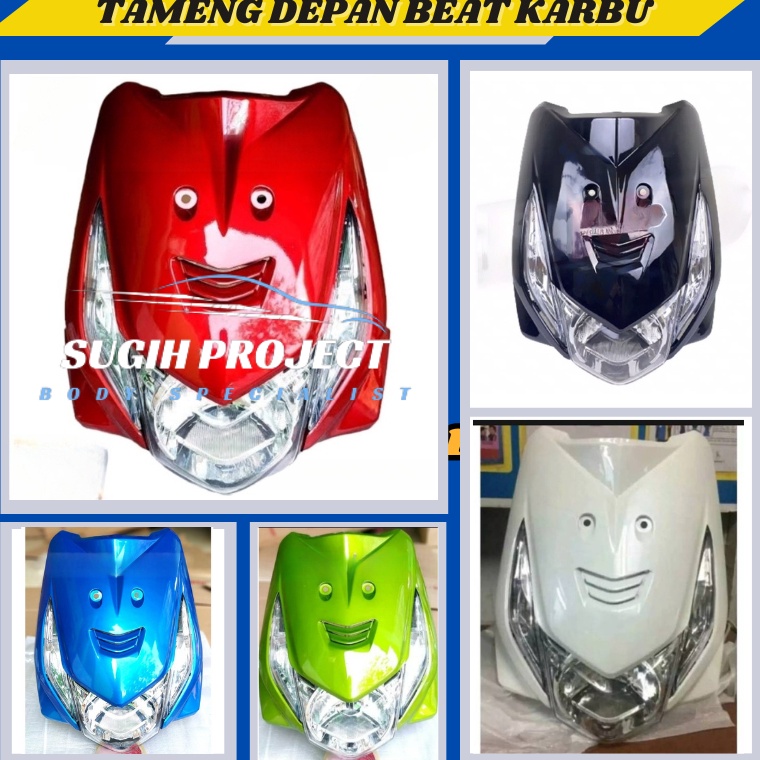 KODE R17X Tameng Dasi Panel Cover Body Bodi Depan Honda Beat Karbu Lama Old 26 27 28 29 21 Putih Hit