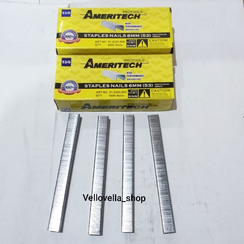 

Isi staples tembak / isi necis tembak / Isi stapler tembak ukuran 6mm dan 8mm isi 5000