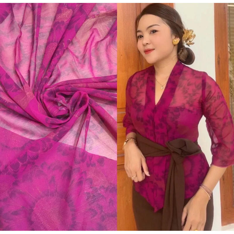 KAIN KEBAYA SIFON LUKIS PRINTING