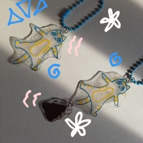 DIY keychain |Shrink paper