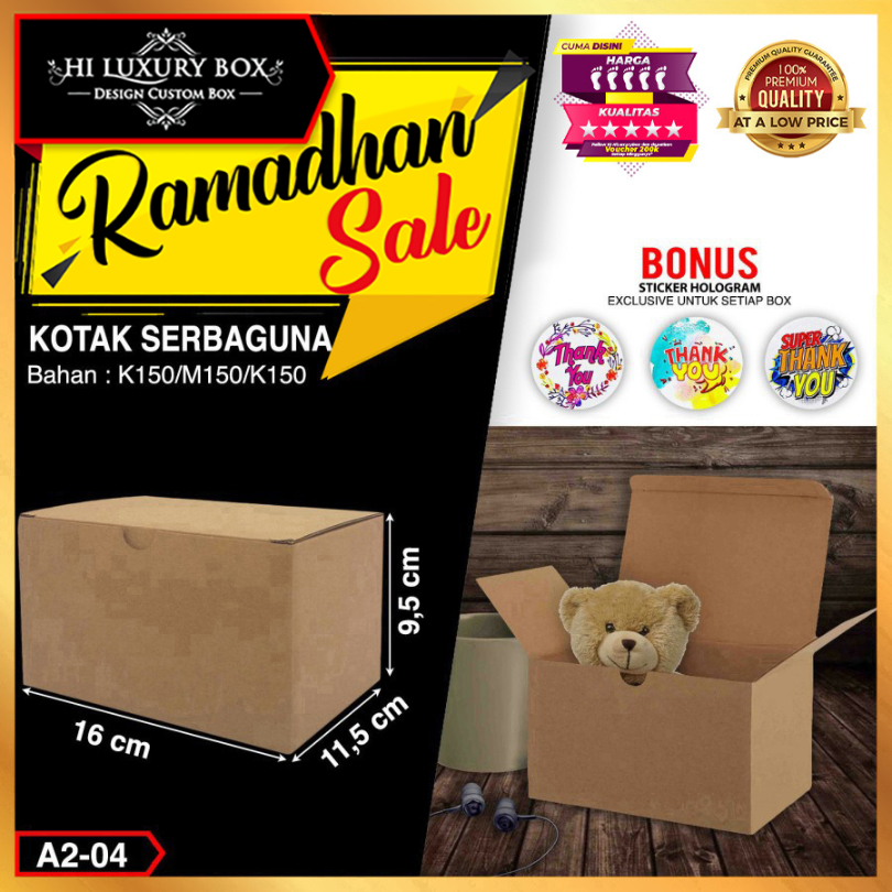 

Kotak Kado Dus Kado Kotak Serbaguna Kraft Murah 16x11.5x9.5