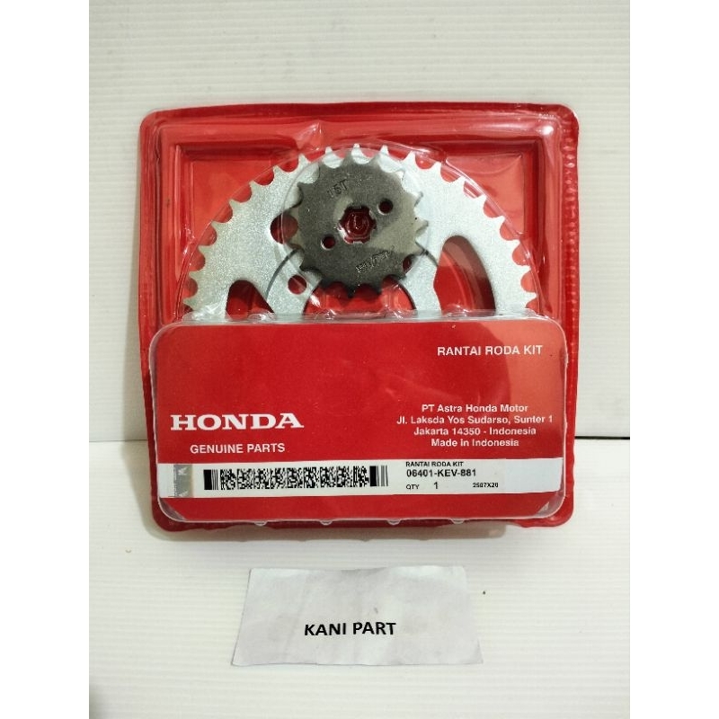 GEAR SET + RANTAI AHM HONDA SUPRA X LAMA, SUPRA FIT LAMA KEV
