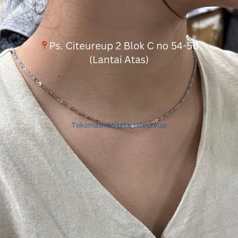 KALUNG RANTAI KALUNG NORI NAGITA EMAS PUTIH 8k 9k ANAK / DEWASA