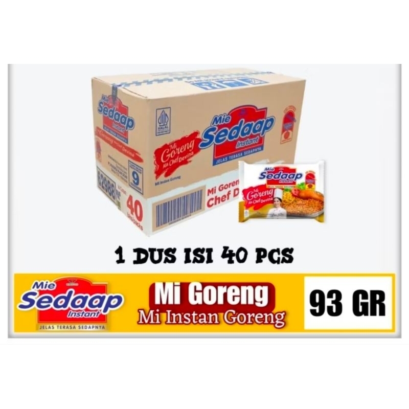 

1 Dus (40 bungkus) Mie sedaap goreng ala chef devina
