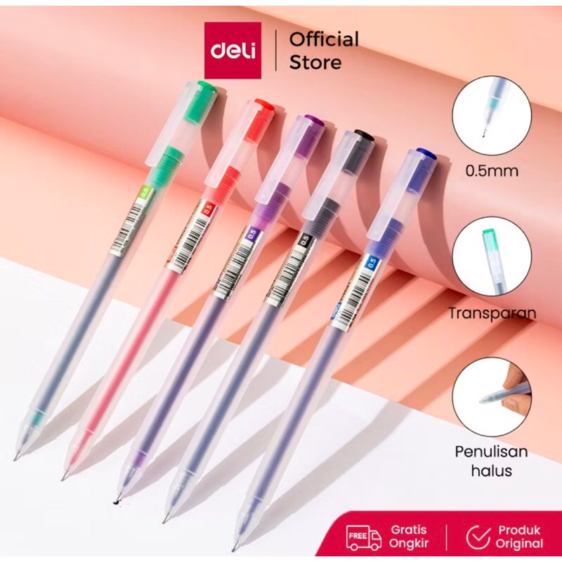

Deli Gel Pen 0.5mm / Pulpen Gel EG67 ( 1 pcs ) Murah / pulpen Ujung tipis / Fandalia