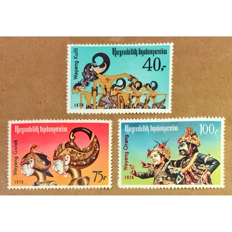 

(BA) PRANGKO INDONESIA 1978 W A Y A N G 3V COMPLIT SET MNH.