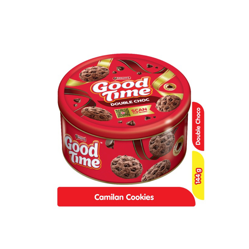 

Good Time Arnott’s Cookies Double Choco Kaleng 144g