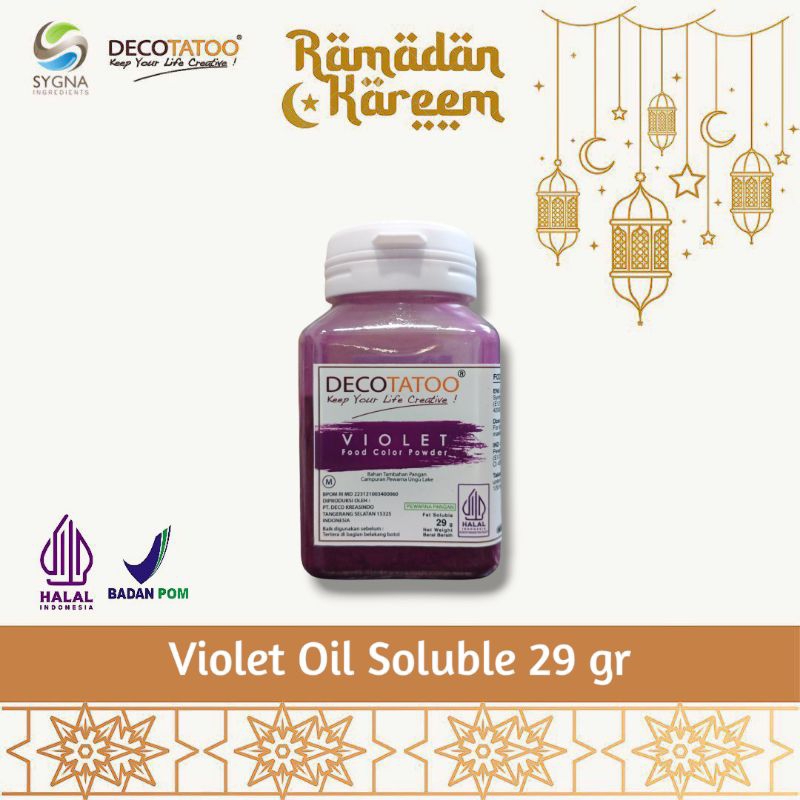 

Pewarna Makanan - Oil Soluble Decotatoo - Violet Color