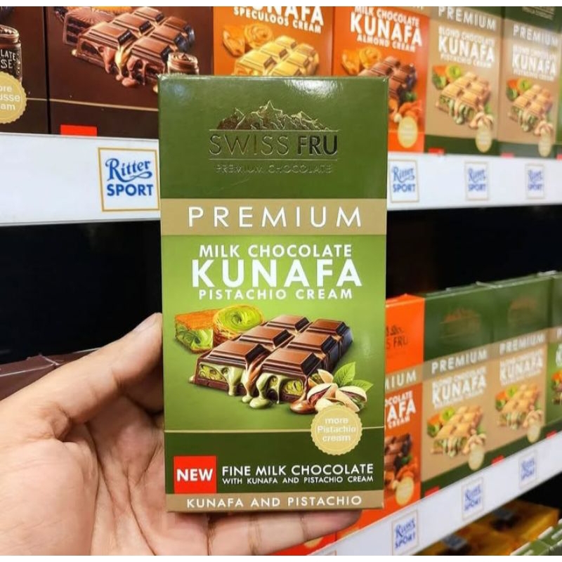 

BEST SELLER! TERMURAH SE-SHOPEE! COKLAT DUBAI SWISSFRU Kunafa Pistachio