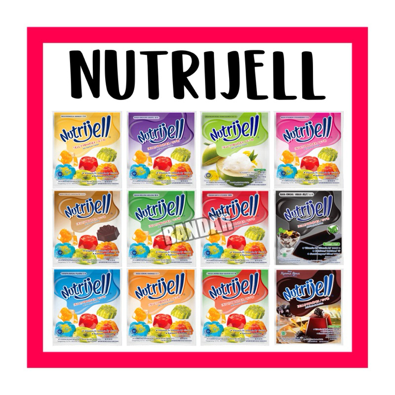 

nutrijell ekonomis untuk 400ml air kemasan 1 pack isi 12 sachet x 10 gram cokelat plain mangga jeruk jambubiji cincau anggur melon kelapa muda blueberry strawberry leci