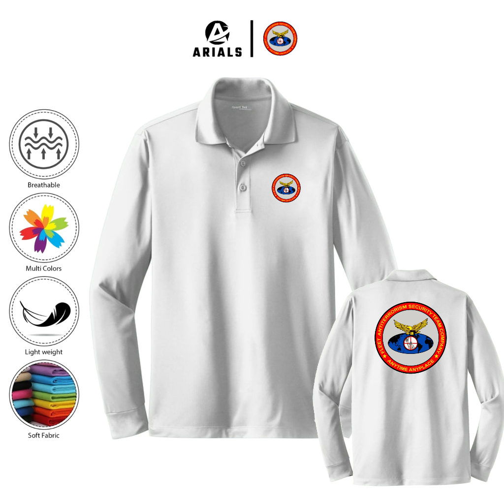 Arials Polo shirt Baju Kaos Kerah Lengan Panjang USMC Fleet Anti Terrorism Security Team FAST Compan