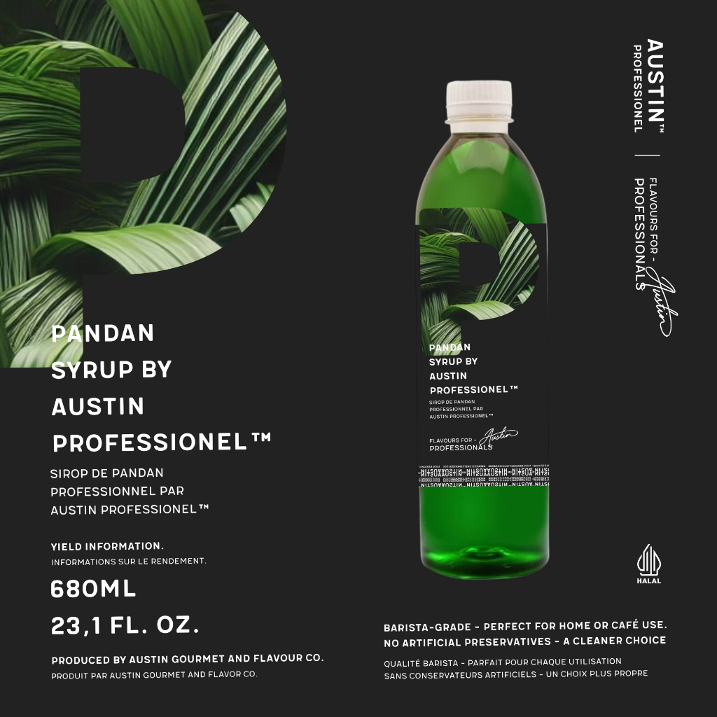 

Pandan Syrup by Austin Professionel (Barista-grade) - 680ml | Sirup Rasa Pandan