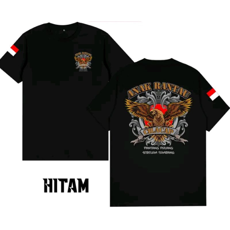 Kaos Anak Rantau Pria Hitam - Baju Distro Rantau Nusantara KerenKAOS ANAK RANTAU CILACAP - BAJU DIST