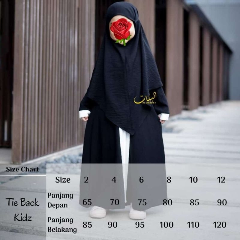 Khimar Tie Back Kids Albanaat Al Arabian