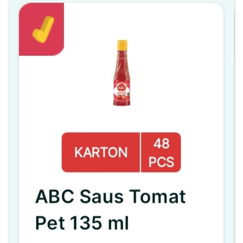 

Abc saos tomat 135m 1 carton l
