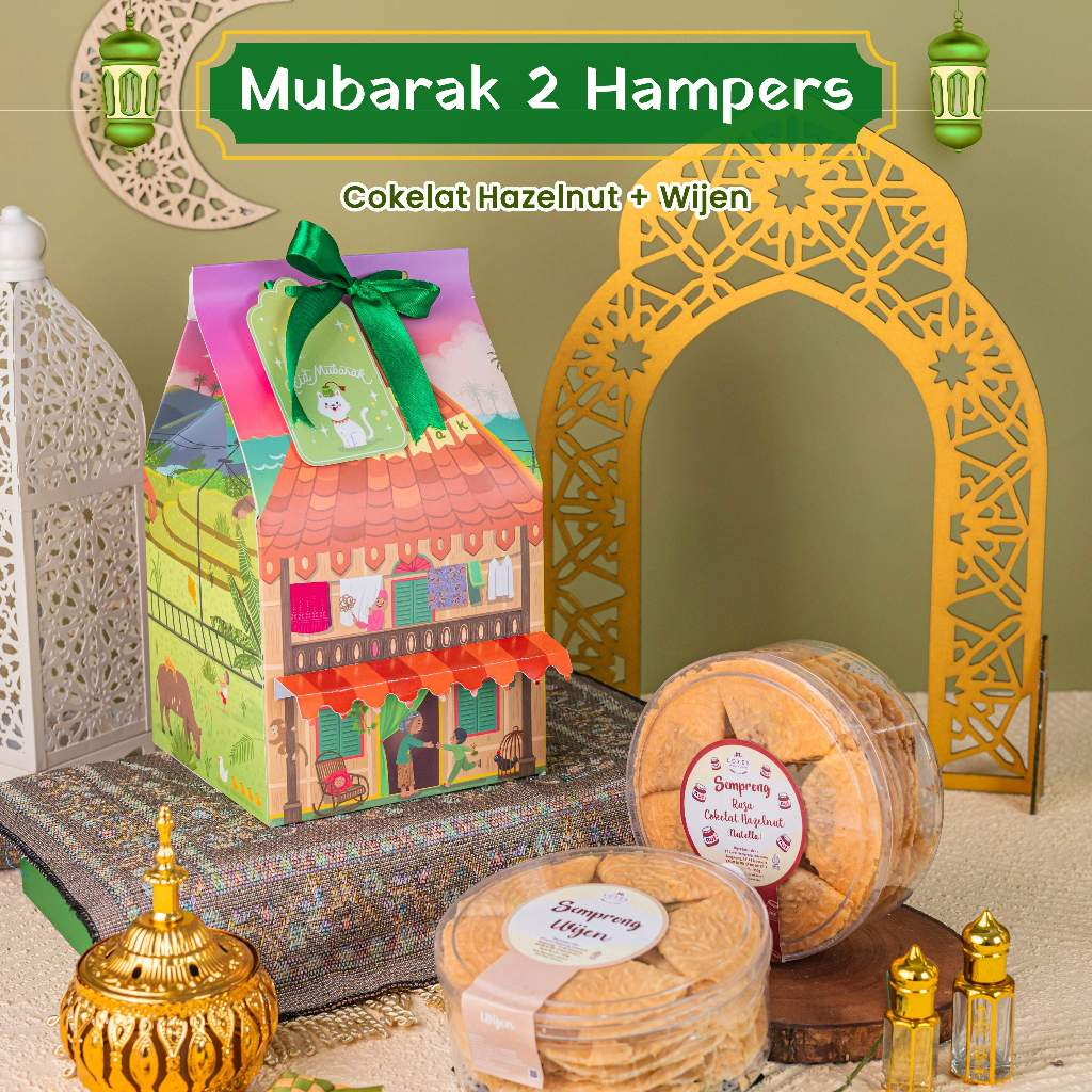 

Loves Semprong / Hampers Lebaran Idul Fitri / Hampers Ramadhan - Mubarak 2 Hampers Isi Cokelat Hazelnut + Wijen