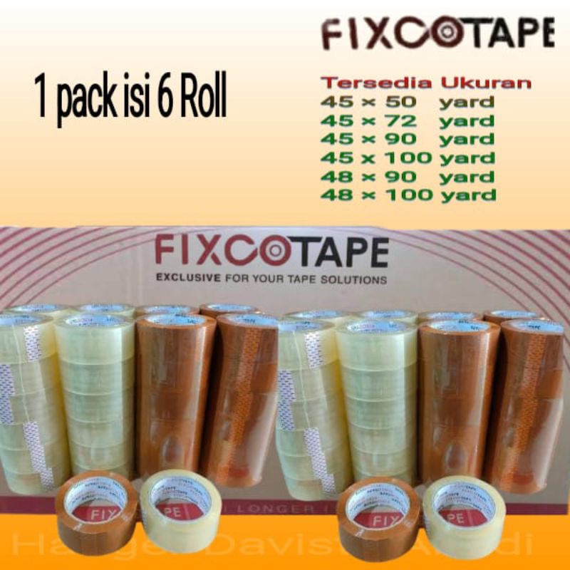 

PROMO !!! JUAL LAKBAN COKLAT & BENING FIXCOTAP ( 1 Slop isi 6 Pcs )