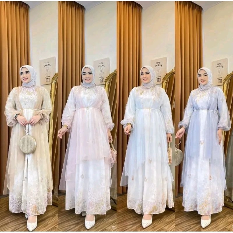 MONICA gamis outer tile by GRATIAS CITRA