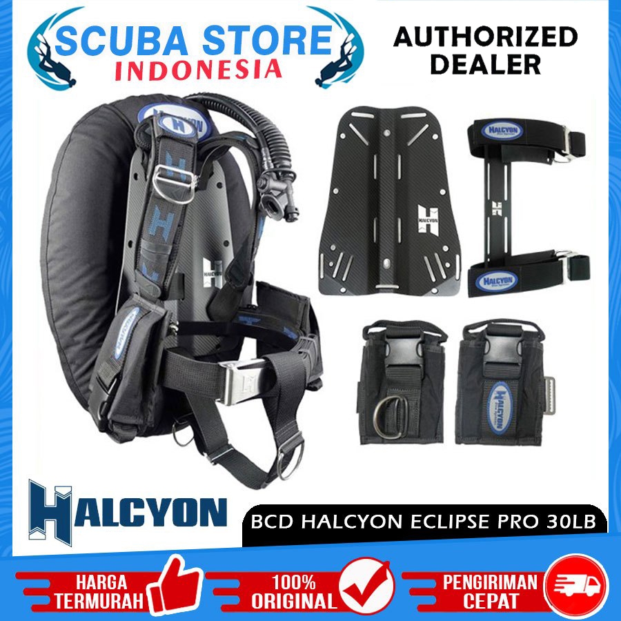 10.125.030 BCD Halcyon Eclipse Pro 30lb 20lb Carbon Fiber Backplate BC Technical Donut Wing Bladder 