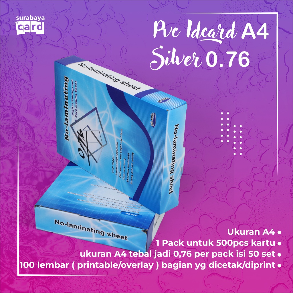 

pvc instan ukuran a4 silver tebal 0,76