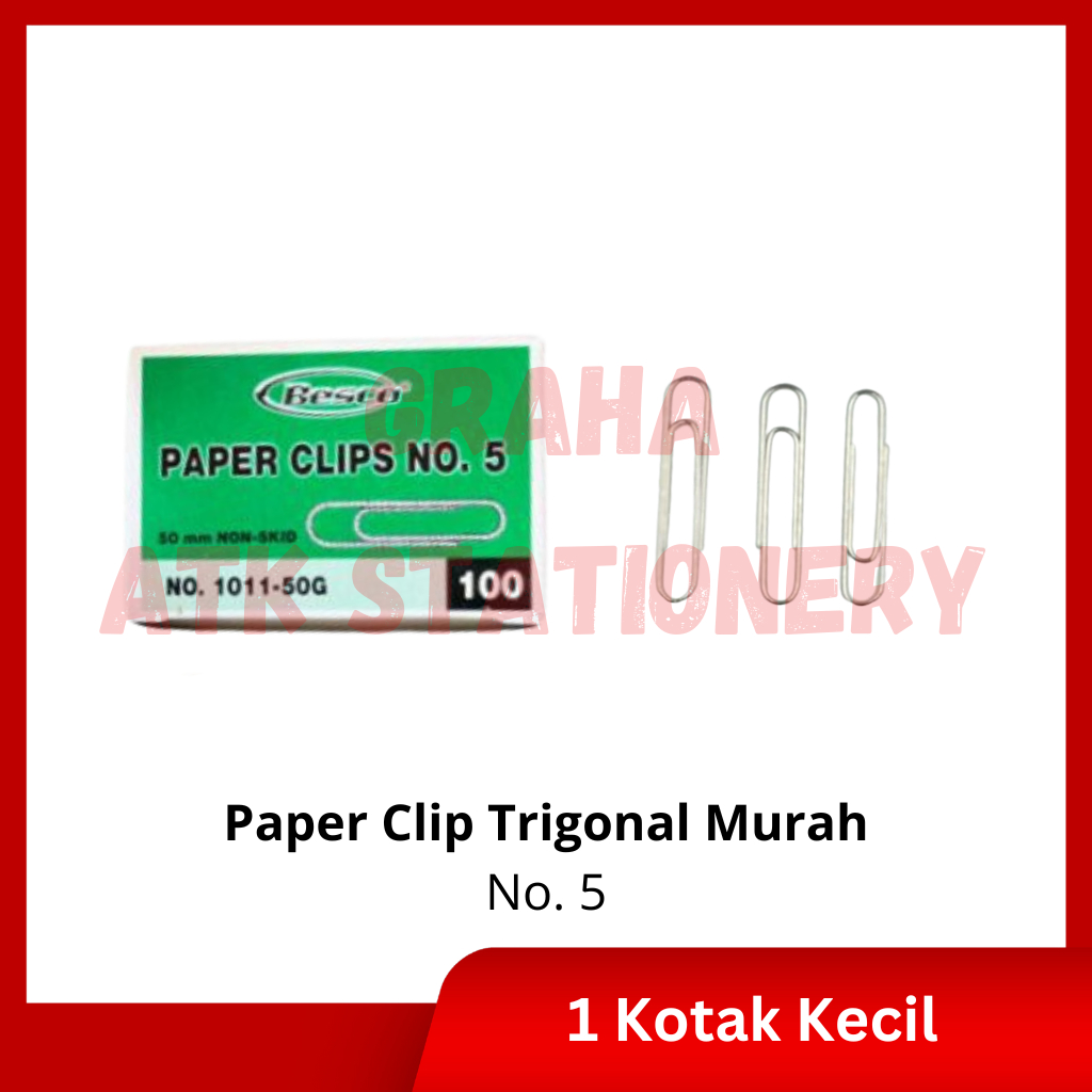 

[1 Kotak] Paper Clip Murah No.5 / Klip Kertas / Penjepit Kertas Murah No.5