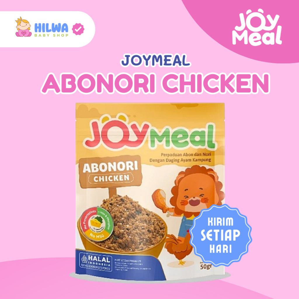 

JOYMEAL ABONORI CHICKEN ORIGINAL 50GR ABON DAN NORI DENGAN DAGING AYAM KAMPUNG TINGGI PROTEIN HALAL