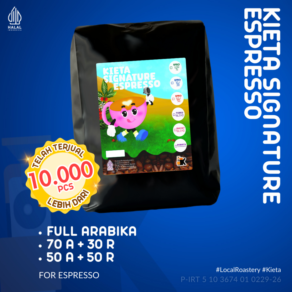 

Biji Kopi Kieta Signature Espresso Blend 1 KG