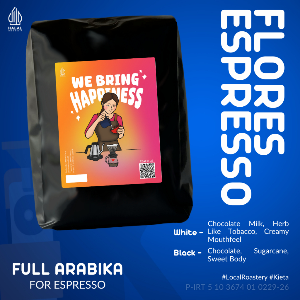 

Kieta Roastery - Biji Kopi Flores Manggarai Espresso 100% Arabika 1kg / Bubuk Arabica Roasted Coffee Bean