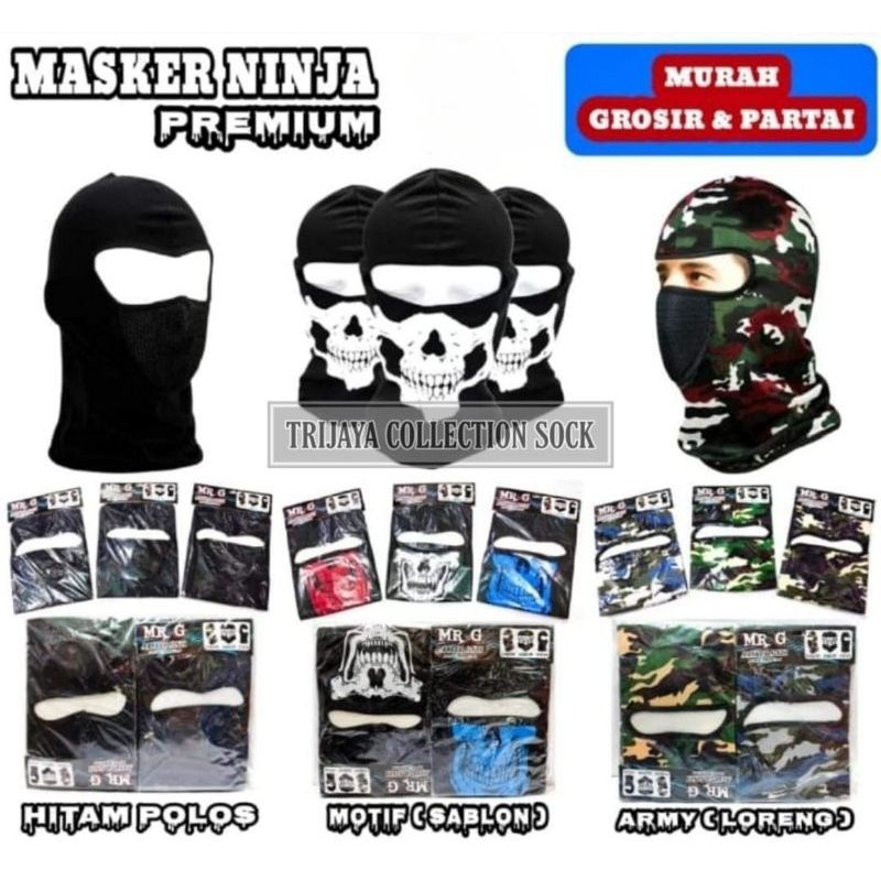 masker ninja Bap pria dewasa