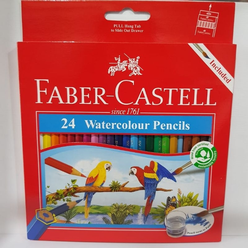 

PENSIL WARNA FABER CASTELL WATERCOLOUR 24 WARNA PANJANG