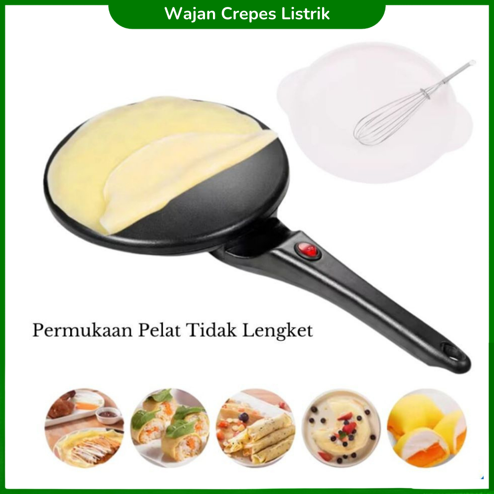Wajan Crepes Maker Listrik Teflon Kulit Risol Pancake